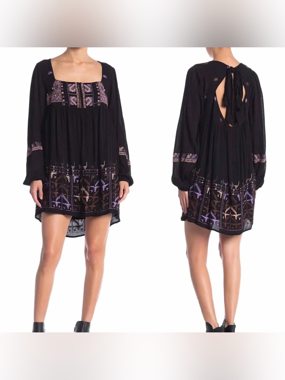 NEW Free People Rhiannon Embroidered Mini Size S